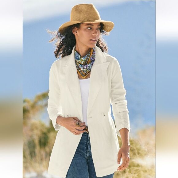 Peruvian‎ Connection -981 Hastings Jacket in Off White Women's size 10 - Picture 1 of 10